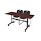 Kobe Rectangle FlipTop Table, 60" W, 29" H, Laminate Top, Mahogany MKFT6030MH44BK - alternate 1
